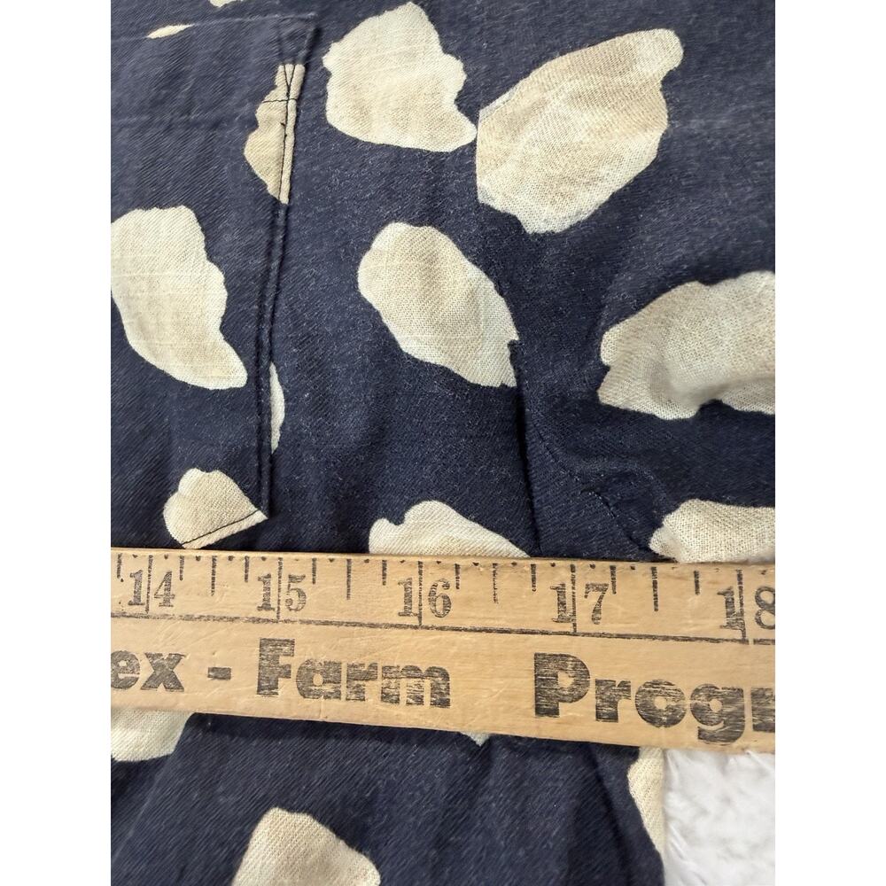 The Kit Anthropologie Issa Jumpsuit in Shoreline Sz Small Blue Tan 100% Cotton - Picture 7 of 14